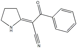 3-oxo-3-phenyl-2-(2-pyrrolidinylidene)propanenitrile Struktur