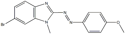 4-[(6-bromo-1-methyl-1H-benzimidazol-2-yl)diazenyl]phenyl methyl ether Struktur