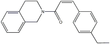 2-[3-(4-ethylphenyl)acryloyl]-1,2,3,4-tetrahydroisoquinoline Struktur