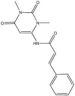 N-(1,3-dimethyl-2,6-dioxo-1,2,3,6-tetrahydro-4-pyrimidinyl)-3-phenylacrylamide Struktur