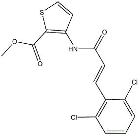 methyl 3-{[3-(2,6-dichlorophenyl)acryloyl]amino}-2-thiophenecarboxylate Struktur