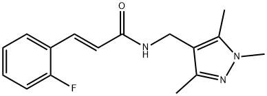 3-(2-fluorophenyl)-N-[(1,3,5-trimethyl-1H-pyrazol-4-yl)methyl]acrylamide Struktur