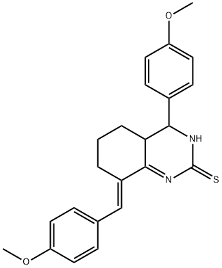 8-(4-methoxybenzylidene)-4-(4-methoxyphenyl)-4,4a,5,6,7,8-hexahydro-2(3H)-quinazolinethione Struktur