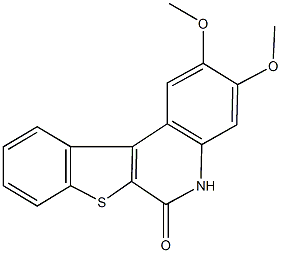 2,3-dimethoxy[1]benzothieno[2,3-c]quinolin-6(5H)-one Struktur