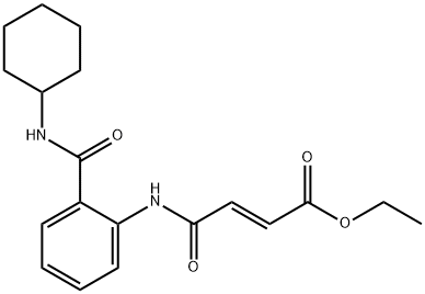 ethyl 4-{2-[(cyclohexylamino)carbonyl]anilino}-4-oxo-2-butenoate Struktur