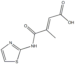 3-methyl-4-oxo-4-(1,3-thiazol-2-ylamino)-2-butenoic acid Struktur