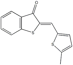 2-[(5-methyl-2-thienyl)methylene]-1-benzothiophen-3(2H)-one Struktur