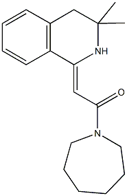 1-[2-(1-azepanyl)-2-oxoethylidene]-3,3-dimethyl-1,2,3,4-tetrahydroisoquinoline Struktur