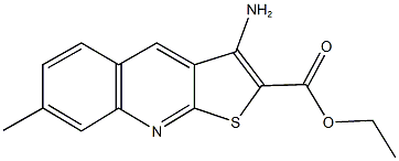 ethyl 3-amino-7-methylthieno[2,3-b]quinoline-2-carboxylate Struktur