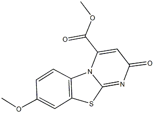 methyl 8-methoxy-2-oxo-2H-pyrimido[2,1-b][1,3]benzothiazole-4-carboxylate Struktur