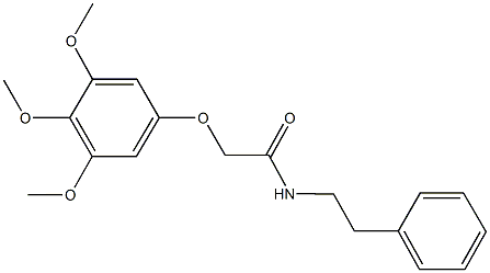 N-(2-phenylethyl)-2-(3,4,5-trimethoxyphenoxy)acetamide Struktur