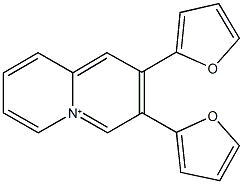 2,3-di(2-furyl)quinolizinium Struktur