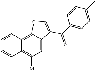 (5-hydroxynaphtho[1,2-b]furan-3-yl)(4-methylphenyl)methanone Struktur