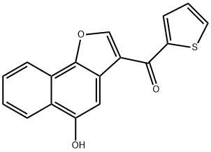 (5-hydroxynaphtho[1,2-b]furan-3-yl)(2-thienyl)methanone Struktur