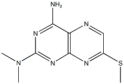 N~2~,N~2~-dimethyl-7-(methylsulfanyl)-2,4-pteridinediamine Struktur