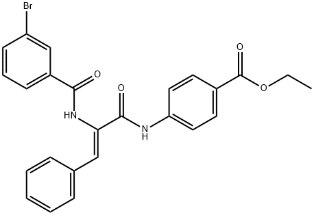 ethyl 4-({2-[(3-bromobenzoyl)amino]-3-phenylacryloyl}amino)benzoate Struktur