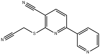 2-[(cyanomethyl)sulfanyl]-3-cyano-2,3'-bipyridine Struktur