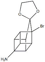 1'-bromospiro(1,3-dioxolane-2,9'-pentacyclo[4.3.0.0~2,5~.0~3,8~.0~4,7~]nonane)-4'-ylamine Struktur