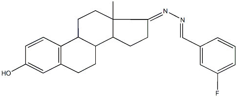 3-fluorobenzaldehyde [3-hydroxyestra-1,3,5(10)-trien-17-ylidene]hydrazone Struktur