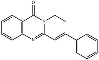 3-ethyl-2-(2-phenylvinyl)-4(3H)-quinazolinone Struktur