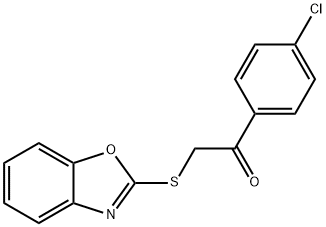 2-(1,3-benzoxazol-2-ylsulfanyl)-1-(4-chlorophenyl)ethanone Struktur