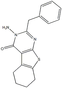 3-amino-2-benzyl-5,6,7,8-tetrahydro[1]benzothieno[2,3-d]pyrimidin-4(3H)-one Struktur