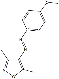 4-[(4-methoxyphenyl)diazenyl]-3,5-dimethylisoxazole Struktur