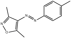 3,5-dimethyl-4-[(4-methylphenyl)diazenyl]isoxazole Struktur