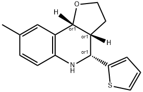 8-methyl-4-(2-thienyl)-2,3,3a,4,5,9b-hexahydrofuro[3,2-c]quinoline Struktur