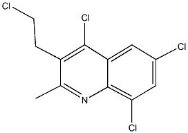 4,6,8-trichloro-3-(2-chloroethyl)-2-methylquinoline Struktur