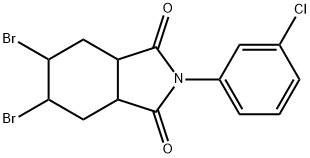 5,6-dibromo-2-(3-chlorophenyl)hexahydro-1H-isoindole-1,3(2H)-dione Struktur