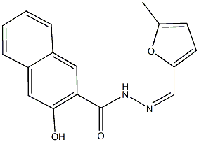 3-hydroxy-N'-[(5-methyl-2-furyl)methylene]-2-naphthohydrazide Struktur