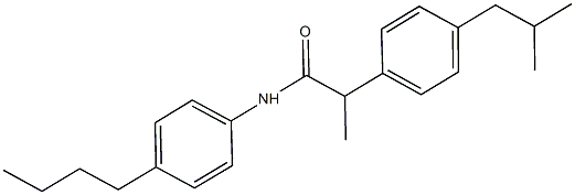 N-(4-butylphenyl)-2-(4-isobutylphenyl)propanamide Struktur