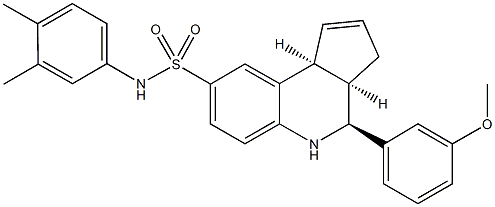 N-(3,4-dimethylphenyl)-4-(3-methoxyphenyl)-3a,4,5,9b-tetrahydro-3H-cyclopenta[c]quinoline-8-sulfonamide Struktur