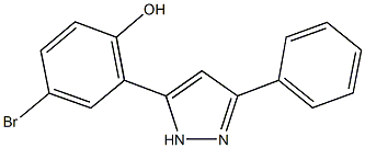 4-bromo-2-(3-phenyl-1H-pyrazol-5-yl)phenol Struktur