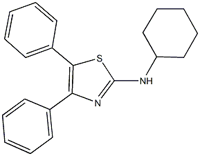 N-cyclohexyl-4,5-diphenyl-1,3-thiazol-2-amine Struktur