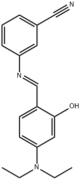 3-{[4-(diethylamino)-2-hydroxybenzylidene]amino}benzonitrile Struktur