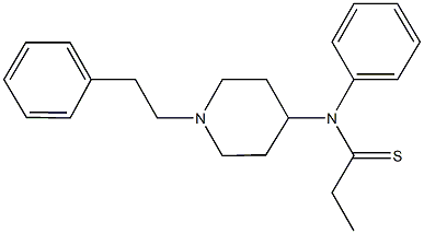 N-phenyl-N-[1-(2-phenylethyl)-4-piperidinyl]propanethioamide Struktur