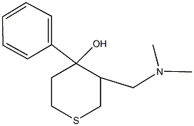 3-[(dimethylamino)methyl]-4-phenyltetrahydro-2H-thiopyran-4-ol Struktur