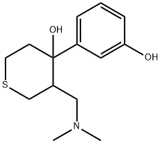 3-[(dimethylamino)methyl]-4-(3-hydroxyphenyl)tetrahydro-2H-thiopyran-4-ol Struktur