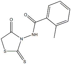 2-methyl-N-(4-oxo-2-thioxo-1,3-thiazolidin-3-yl)benzamide Struktur