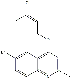 6-bromo-2-methyl-4-quinolinyl 3-chloro-2-butenyl ether Struktur