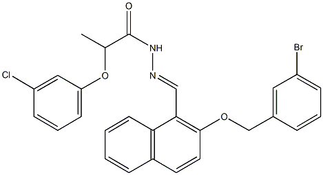 N'-({2-[(3-bromobenzyl)oxy]-1-naphthyl}methylene)-2-(3-chlorophenoxy)propanohydrazide Struktur