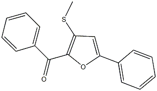 [3-(methylsulfanyl)-5-phenyl-2-furyl](phenyl)methanone Struktur