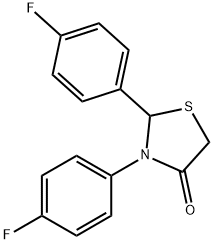 2,3-bis(4-fluorophenyl)-1,3-thiazolidin-4-one Struktur