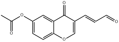 4-oxo-3-(3-oxoprop-1-enyl)-4H-chromen-6-yl acetate Struktur