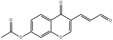 4-oxo-3-(3-oxoprop-1-enyl)-4H-chromen-7-yl acetate Struktur