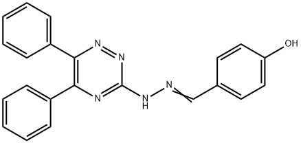 4-hydroxybenzaldehyde (5,6-diphenyl-1,2,4-triazin-3-yl)hydrazone Struktur