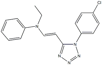 N-{2-[1-(4-chlorophenyl)-1H-tetraazol-5-yl]vinyl}-N-ethyl-N-phenylamine Struktur