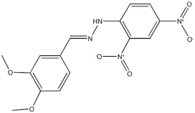 3,4-dimethoxybenzaldehyde {2,4-dinitrophenyl}hydrazone Struktur